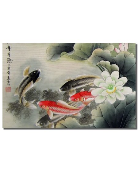 Рыбы и Лотосы китайская живопись