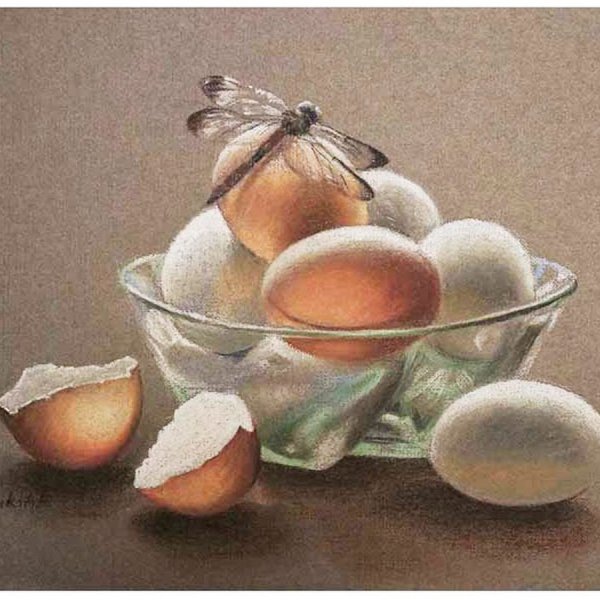 Яйцо акварелью