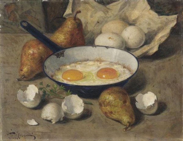 Яйца гуашью