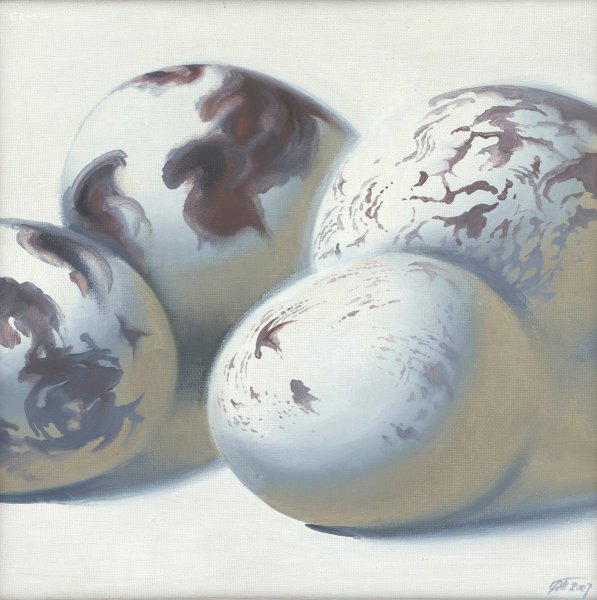 Корзина с яйцами картина