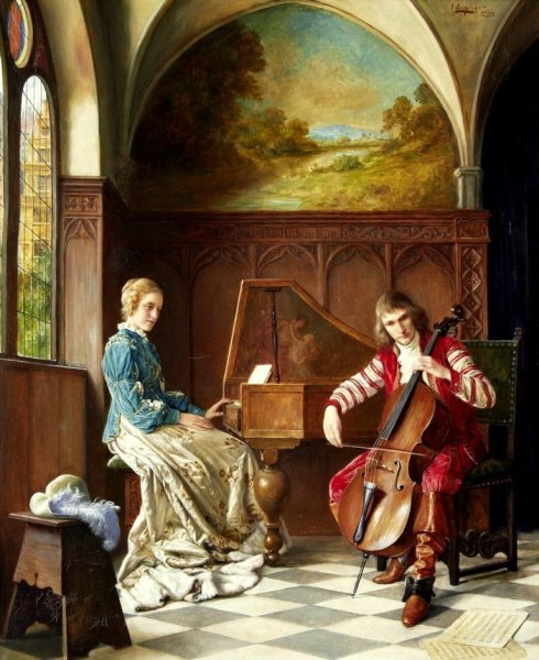 Картины музыкантов 19 века клавесин