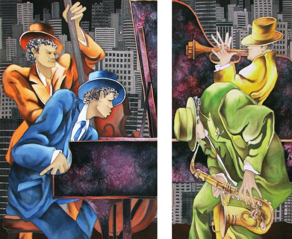 Триптих в интерьере