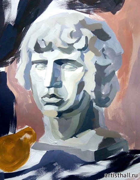 Натюрморт с гипсовой головой