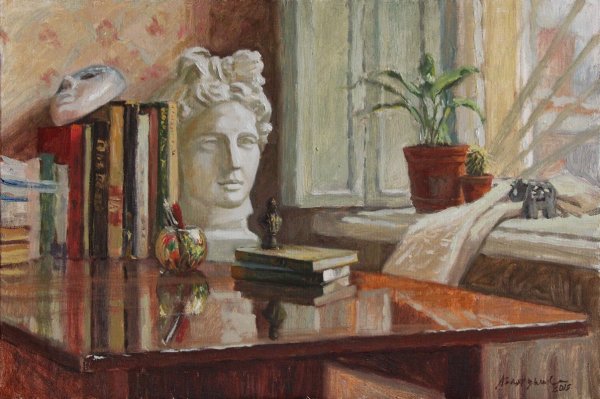 Натюрморт с гипсовой головой