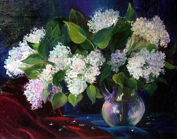 Натюрморт Левитана белая сирень