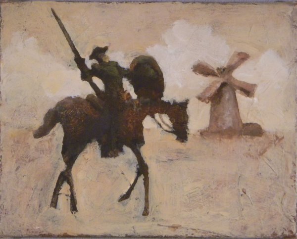 Дон Кихот и Санчо Панса мельница