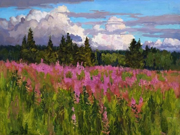 Картины художников с кипреем(Иван-чай)