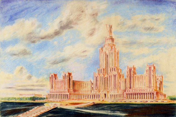 Сталинские высотки в Москве дворец советов