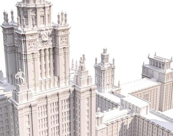 Сталинская высотка 3d model МИД