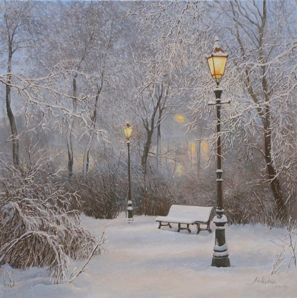 Художник: Елена Юшина.зима