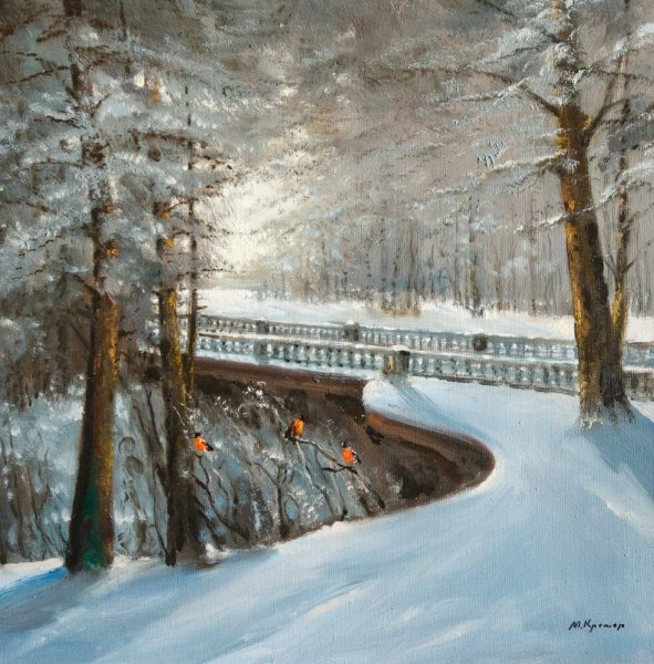 Художник Болотов Александр зимние пейзажи