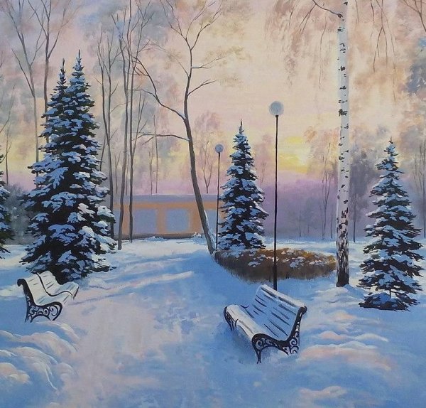 Дубицкий Евгений заснеженный Петербург