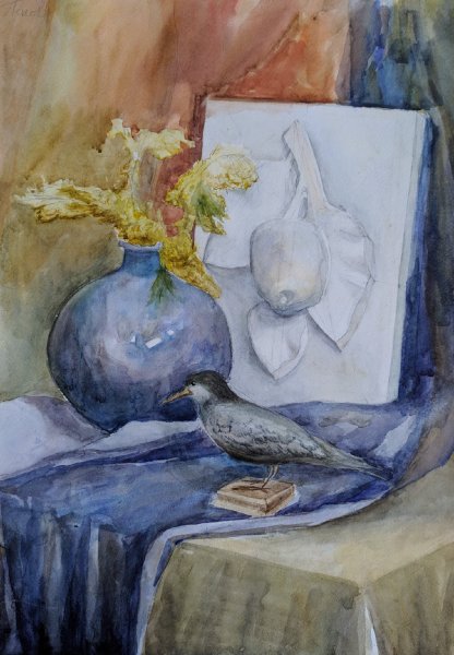 Академическая живопись натюрморт розетка акварель