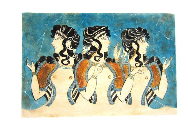 Дамы в голубом фреска Кносского дворца