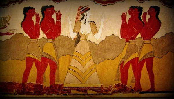 Фреска минойцев Кносский дворец