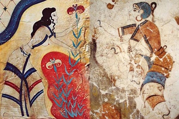 Кносский дворец на Крите фрески