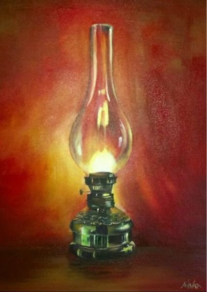 Картины с керосиновой лампой