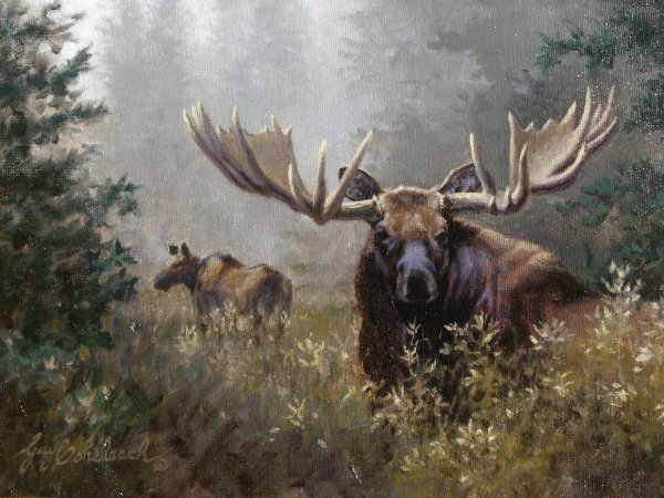 Джексон Хоул художник анималист Лось