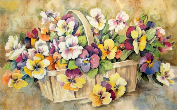 Ярмин Василий батик цветы