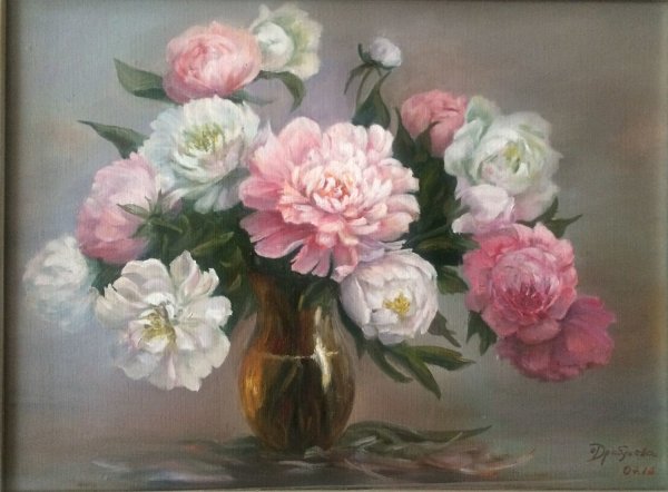 Картины пионы маслом Александра Пирогова