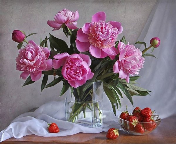 Алина Ланкина букет пионов