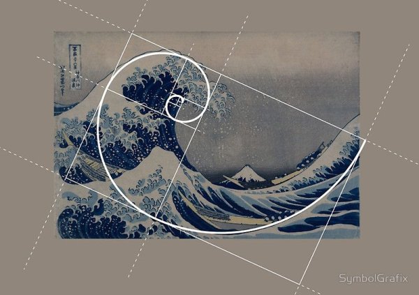 Большая волна в Канагаве золотое сечение