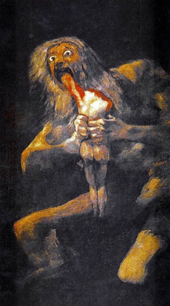 Гойя Сатурн пожирающий детей 1823