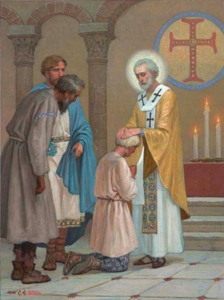 Икона Андрей Первозванный и Николай угодник