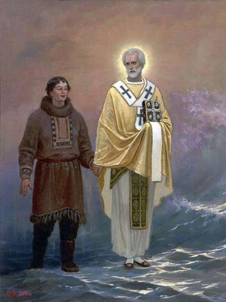 Николай Чудотворец с родителями