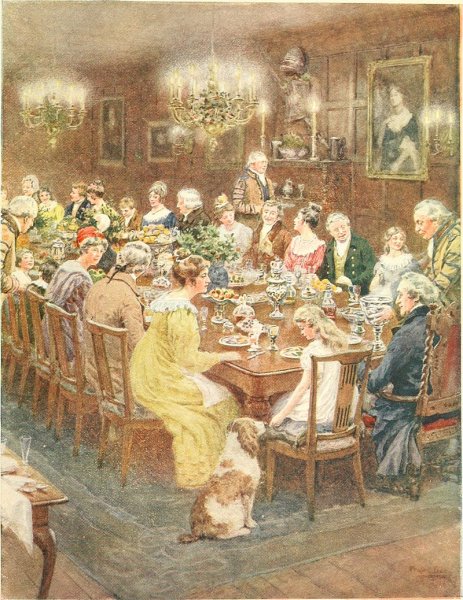 Рождественский стол в викторианскую эпоху