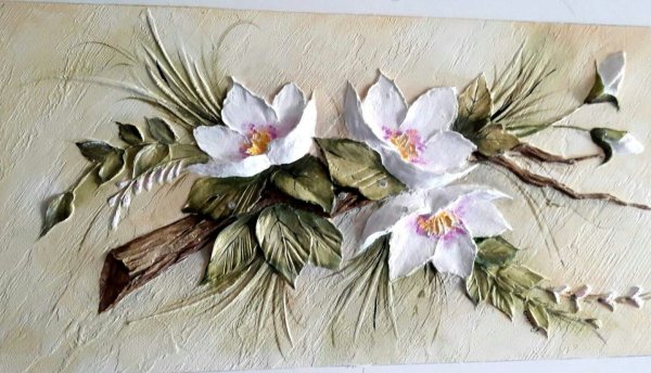 Панно текстурной пастой