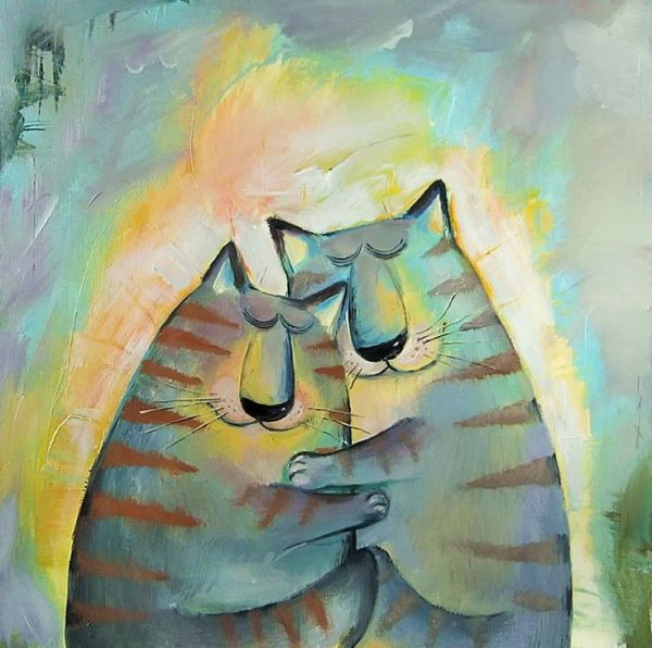 Коты в абстрактной живописи