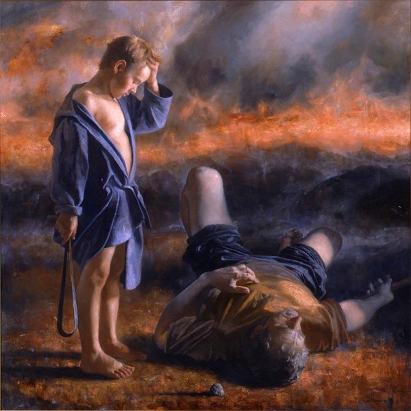 "Давид и Голиаф", Караваджо (1600 г.)