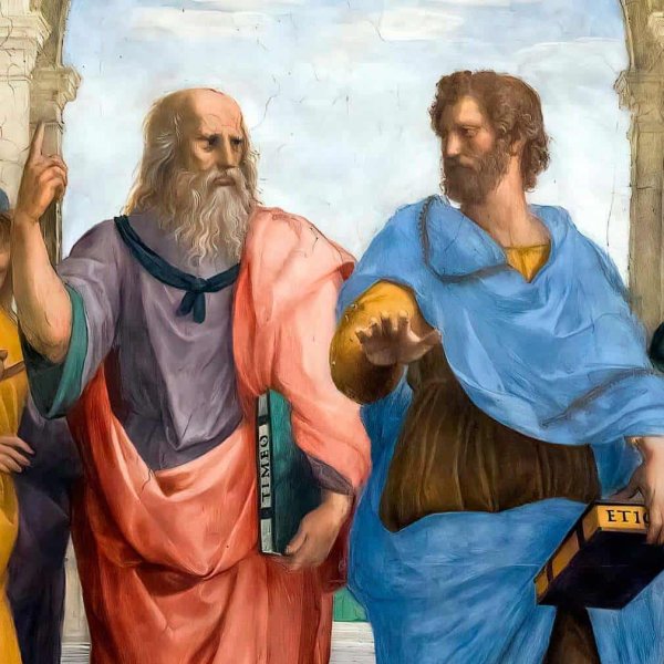 Рафаэль Афинская школа Платон и Аристотель