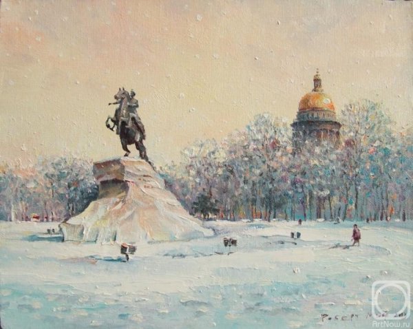 Медный всадник в Санкт-Петербурге акварель