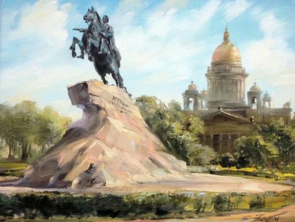 Медный всадник в Санкт-Петербурге картина