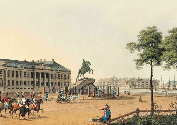 Пейзажи Питера с медным всадником