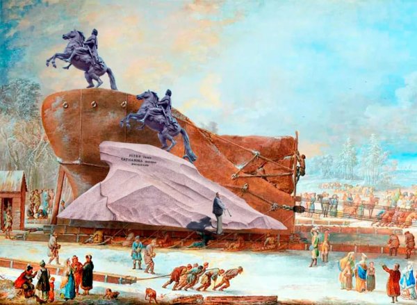 Петербург медный всадник акварель