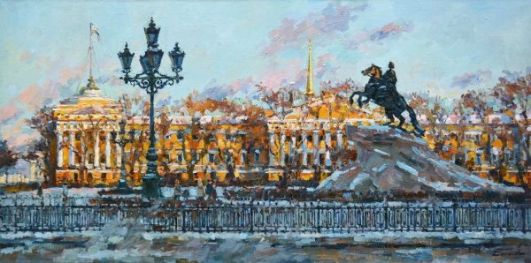 Медный всадник в Санкт-Петербурге картина