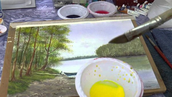 Техники акриловой живописи лессировка