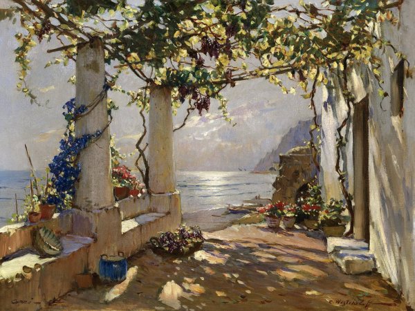 Средиземноморский пейзаж Обуховский Юрий