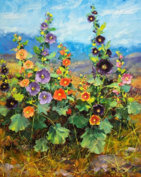 Художник Билл Инман мальвы