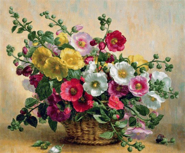 Мальвы в Отрадино Коровин