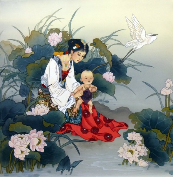 Изображение детей в японской живописи