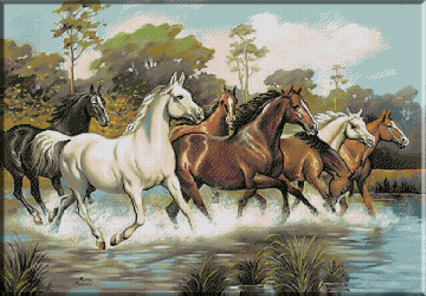 Картина бегущие лошади