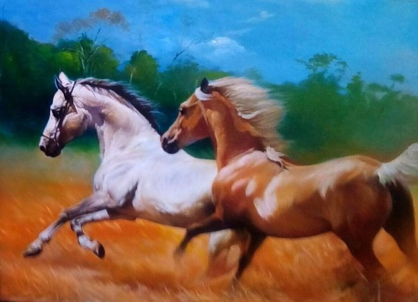 Картина бегущие лошади