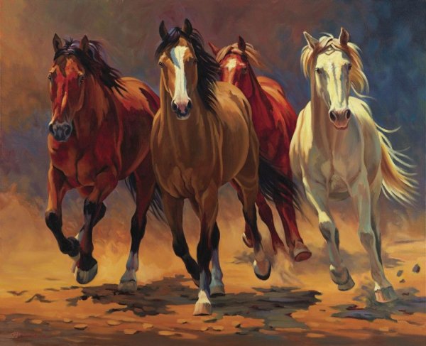 Картина бегущие лошади