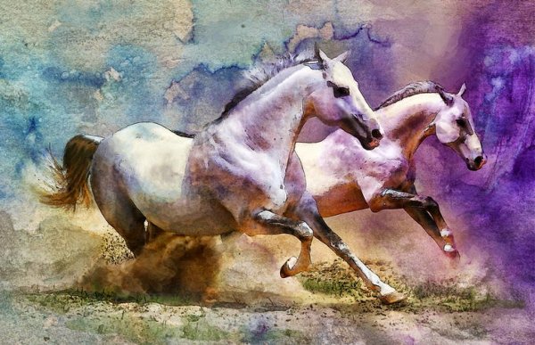 Лошади в движении в живописи