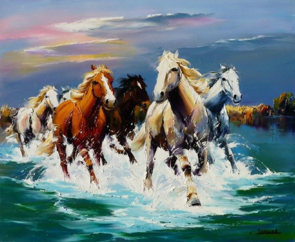 Лошадь мастихином живопись картины