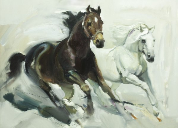 Скачущие лошади в живописи